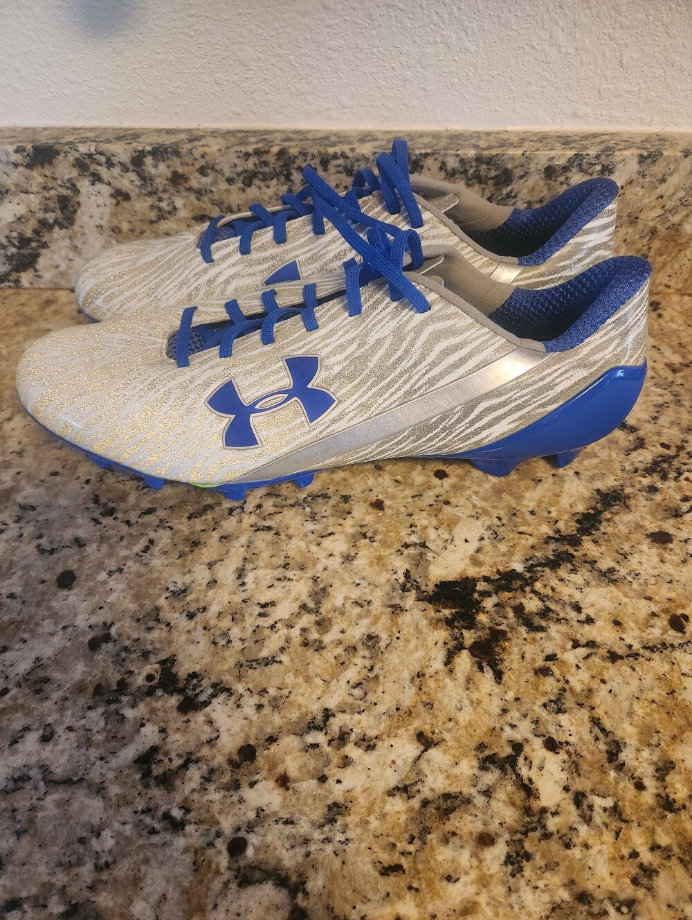 Under Armour Speedform Spotlight MC Cleats Blue Grey 1287488-020 Men's Size 14
